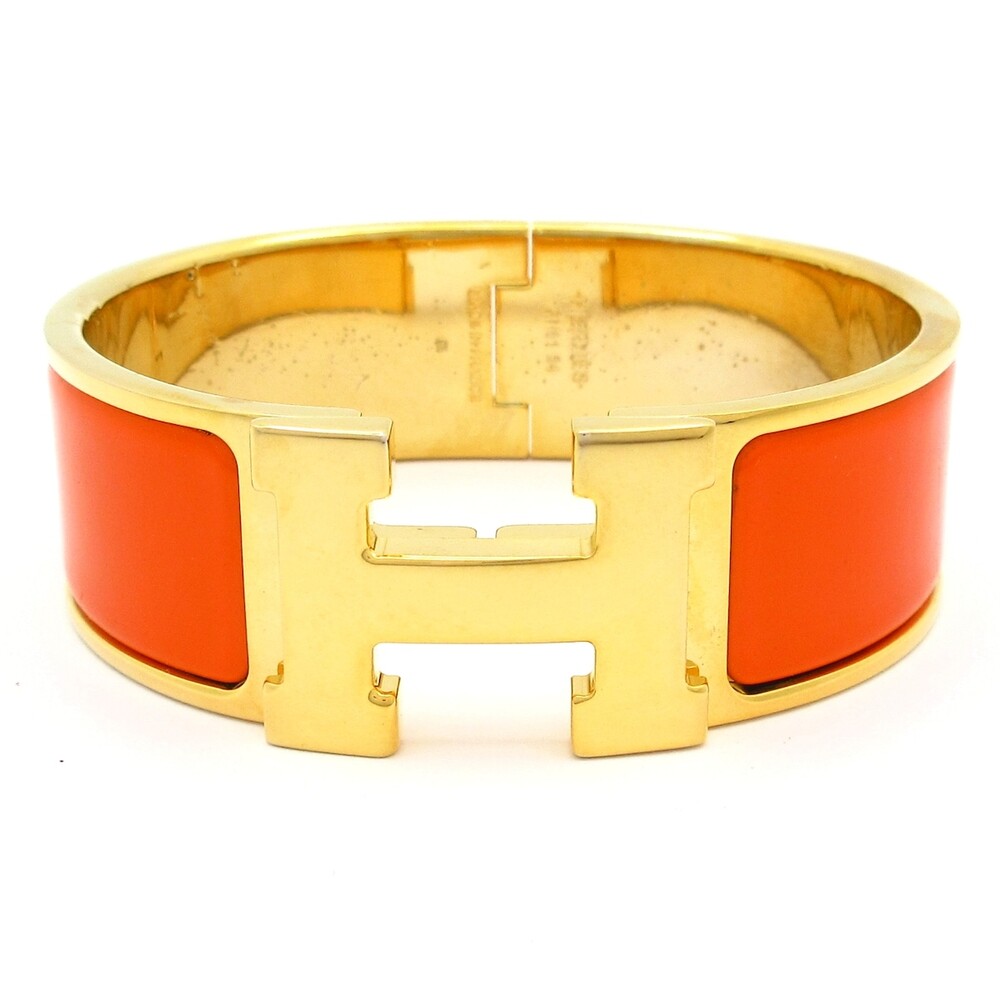 Hermès Clic Clac H Bangle Gold Orange
